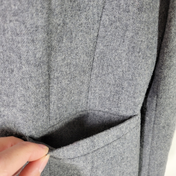 Pendleton Gray Wool 3 Button Blazer Jacket Women Size 10 - Picture 2 of 6